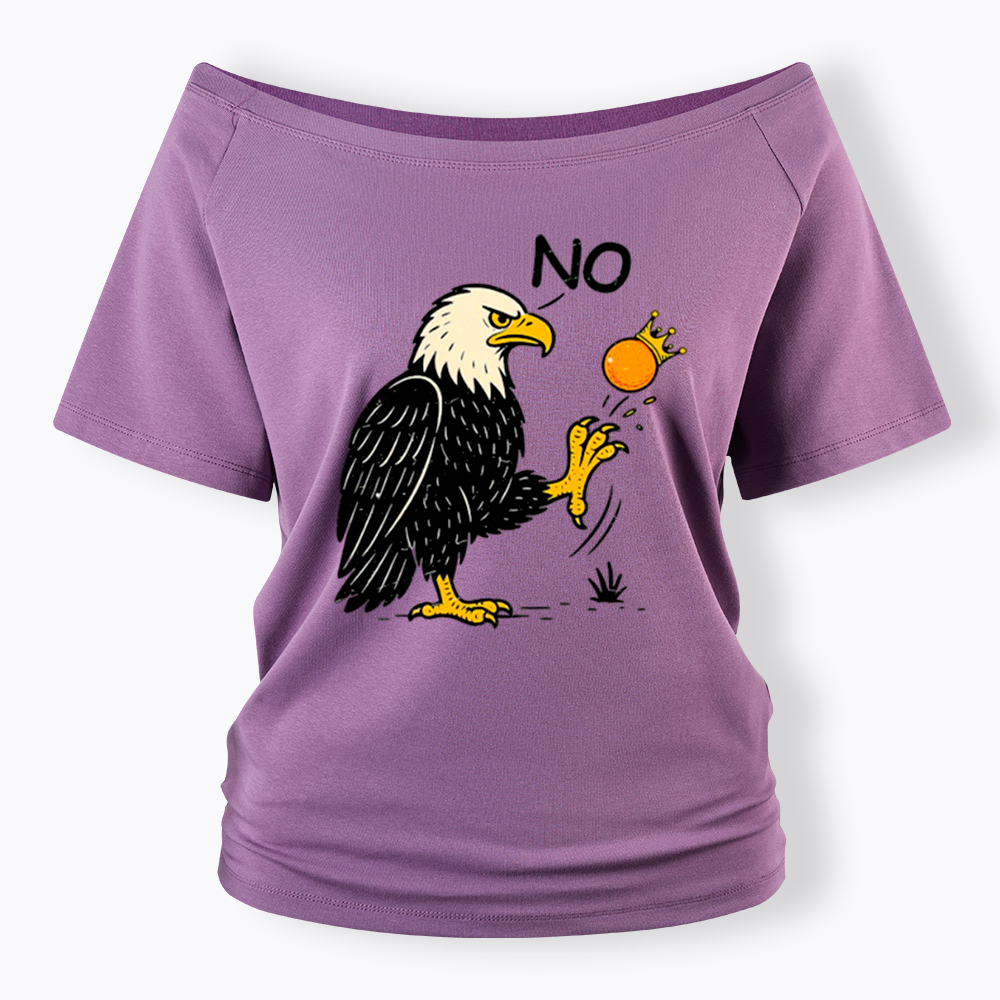 Funny No Kings Off Shoulder T-Shirt