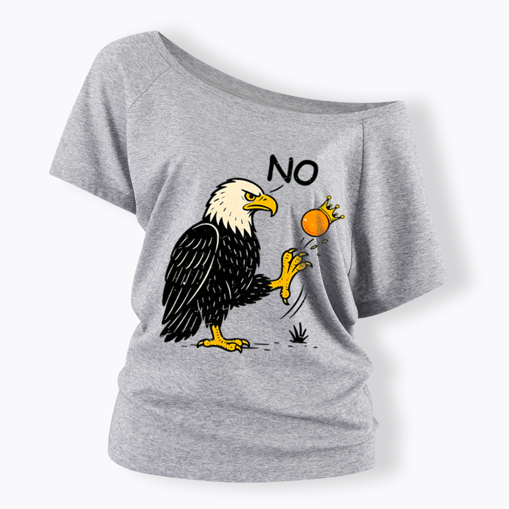 Funny No Kings Off Shoulder T-Shirt