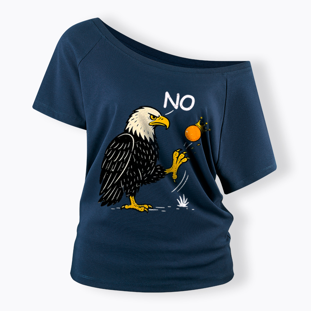 Funny No Kings Off Shoulder T-Shirt