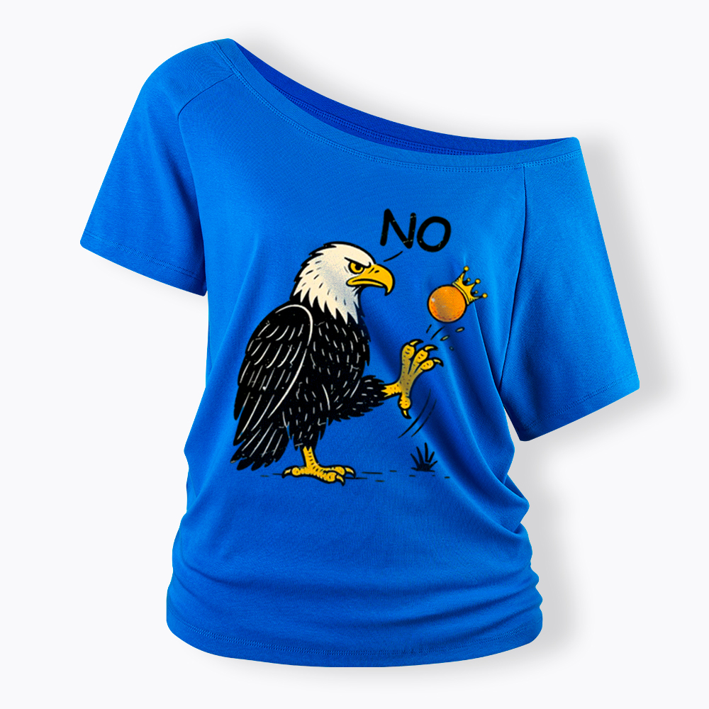Funny No Kings Off Shoulder T-Shirt