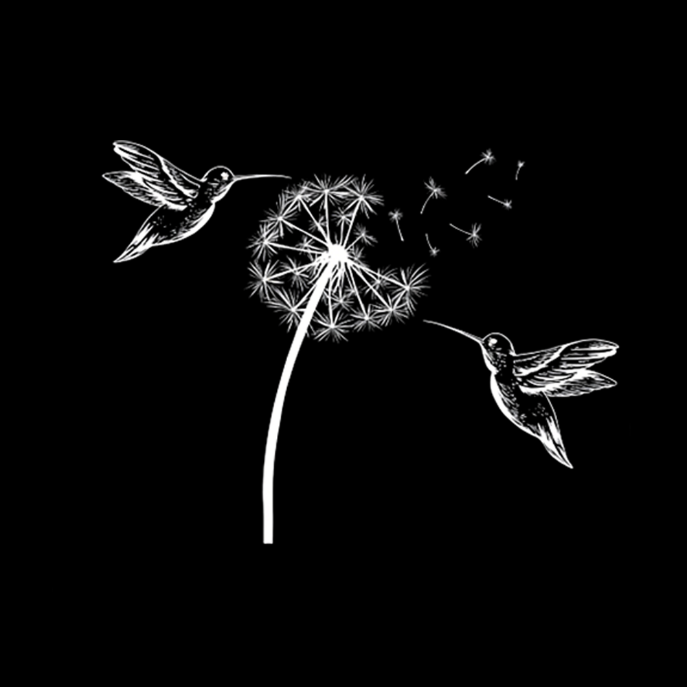 Cute Dandelion Hummingbird Off Shoulder T-shirts