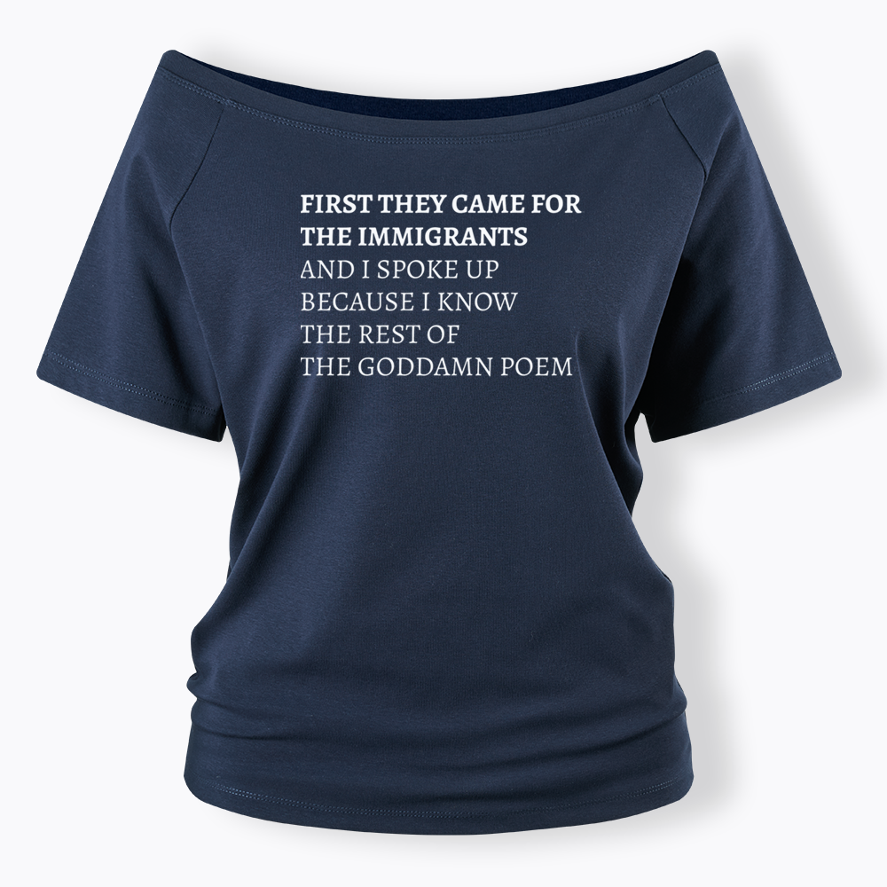 The Goddamn Poem Off Shoulder T-shirts