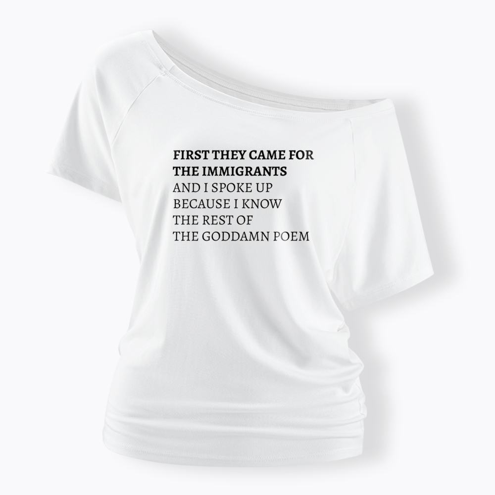 The Goddamn Poem Off Shoulder T-shirts
