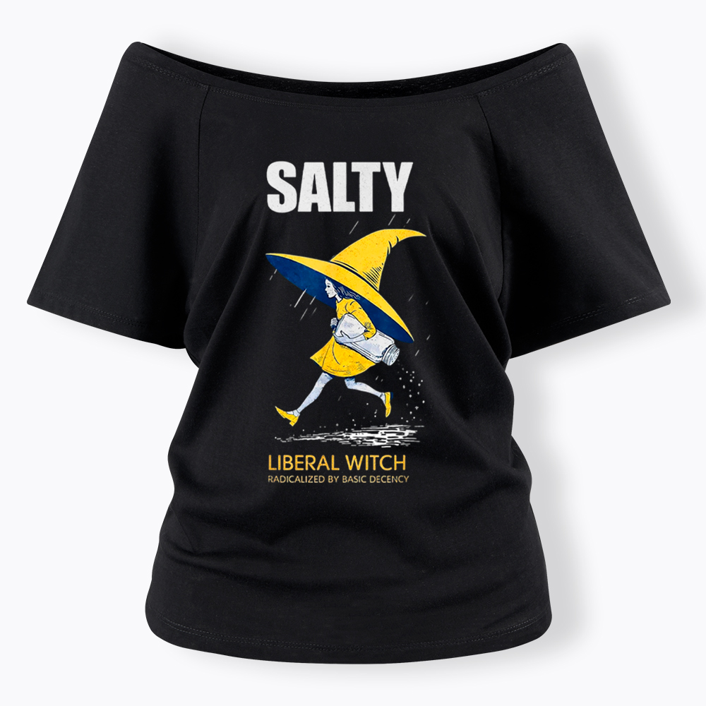 Liberal Witch Radicalized By Basic Decency Off Shoulder T-Shirt