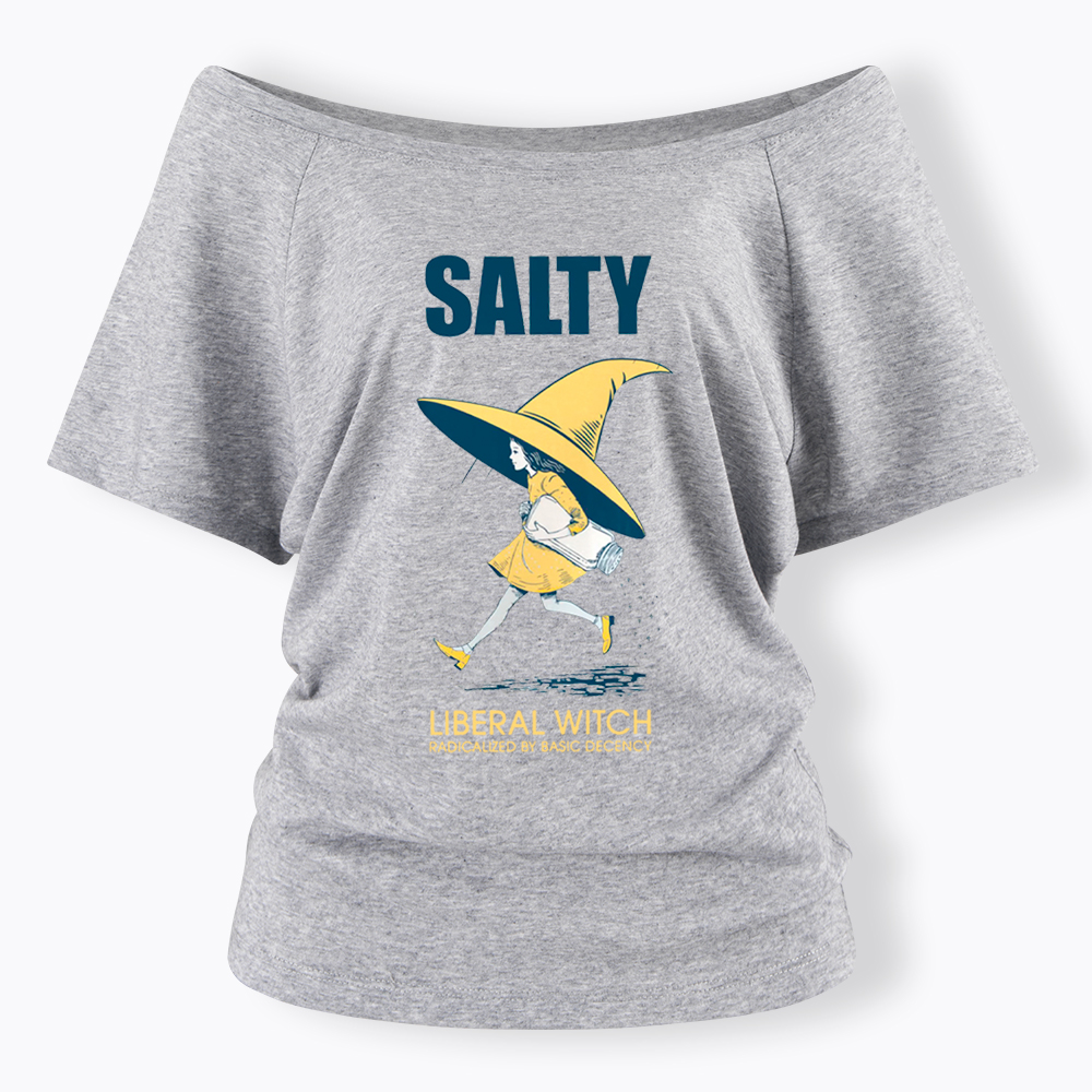 Liberal Witch Radicalized By Basic Decency Off Shoulder T-Shirt