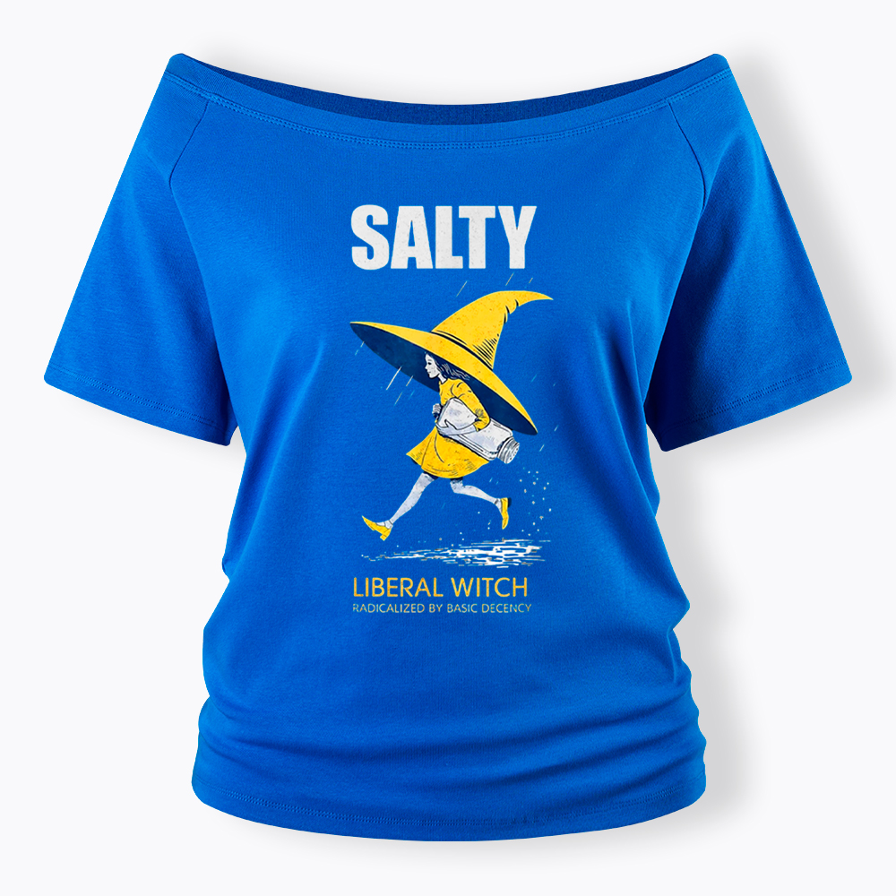 Liberal Witch Radicalized By Basic Decency Off Shoulder T-Shirt