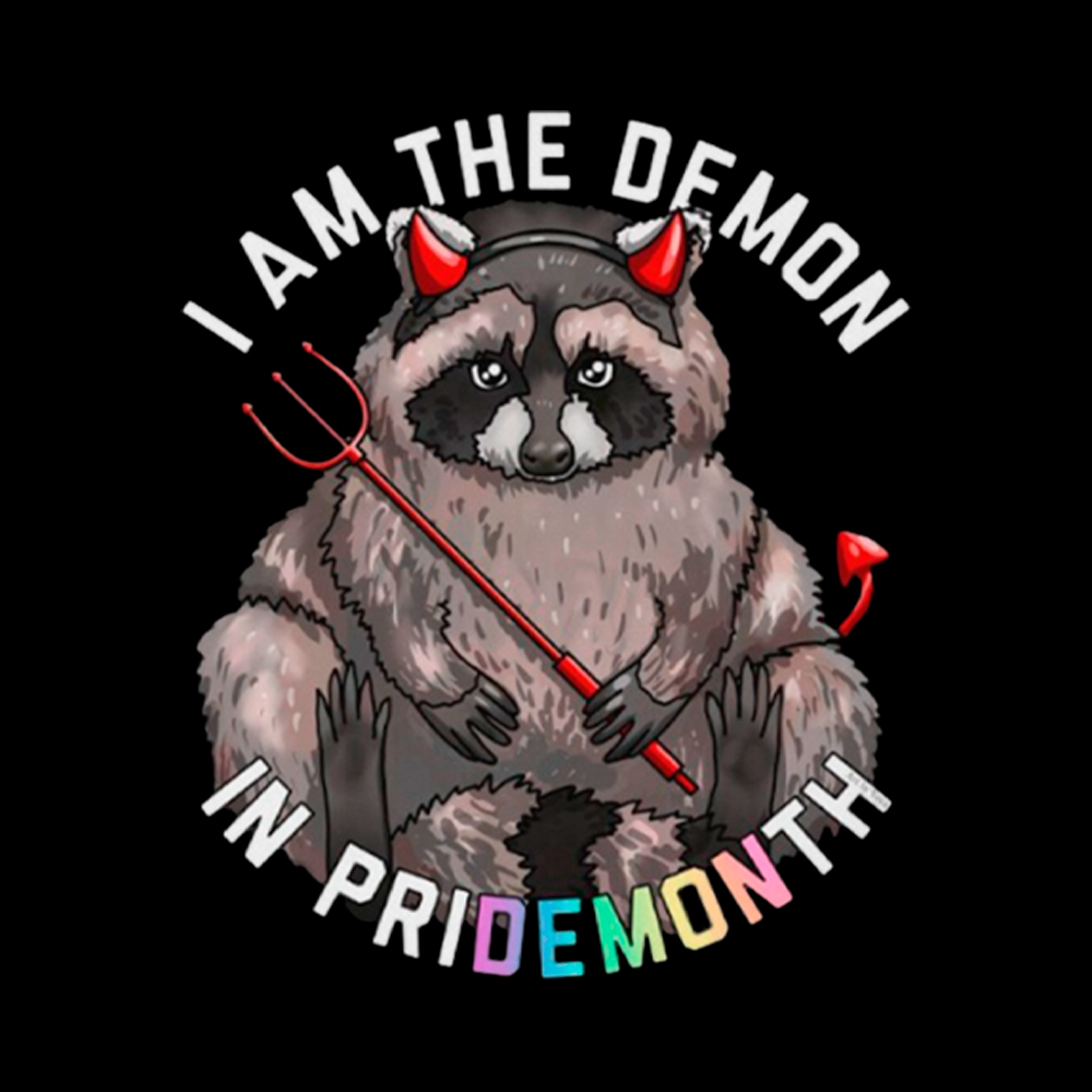 I Am The Demon Raccoon Cropped T-Shirt