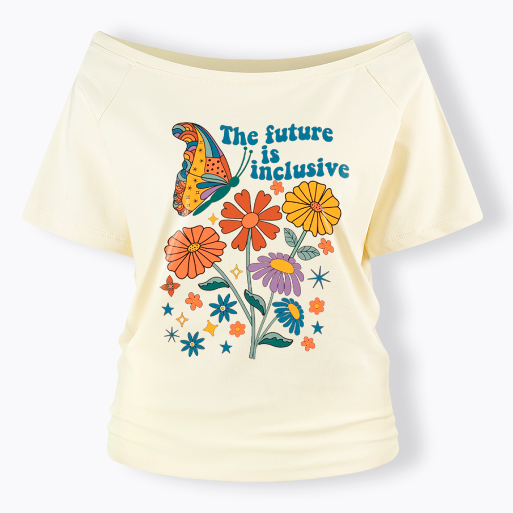 The Future is Inclusive Off Shoulder T-Shirt