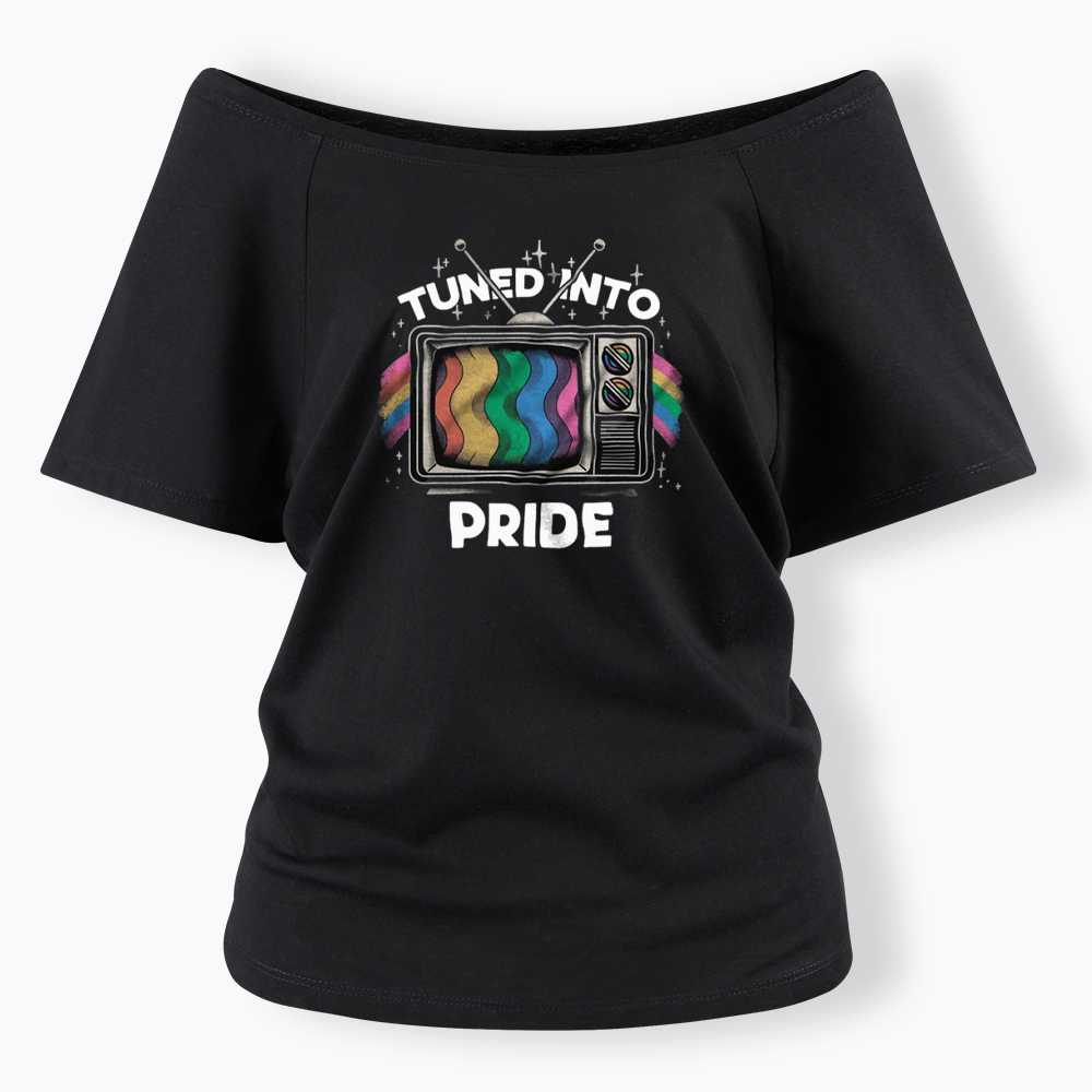 Tuned Into Pride Off Shoulder T-shirts