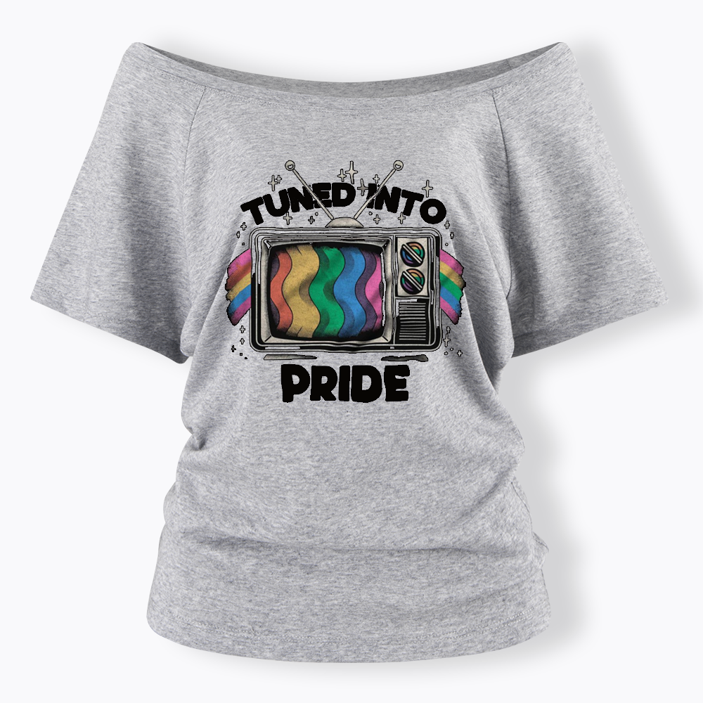 Tuned Into Pride Off Shoulder T-shirts