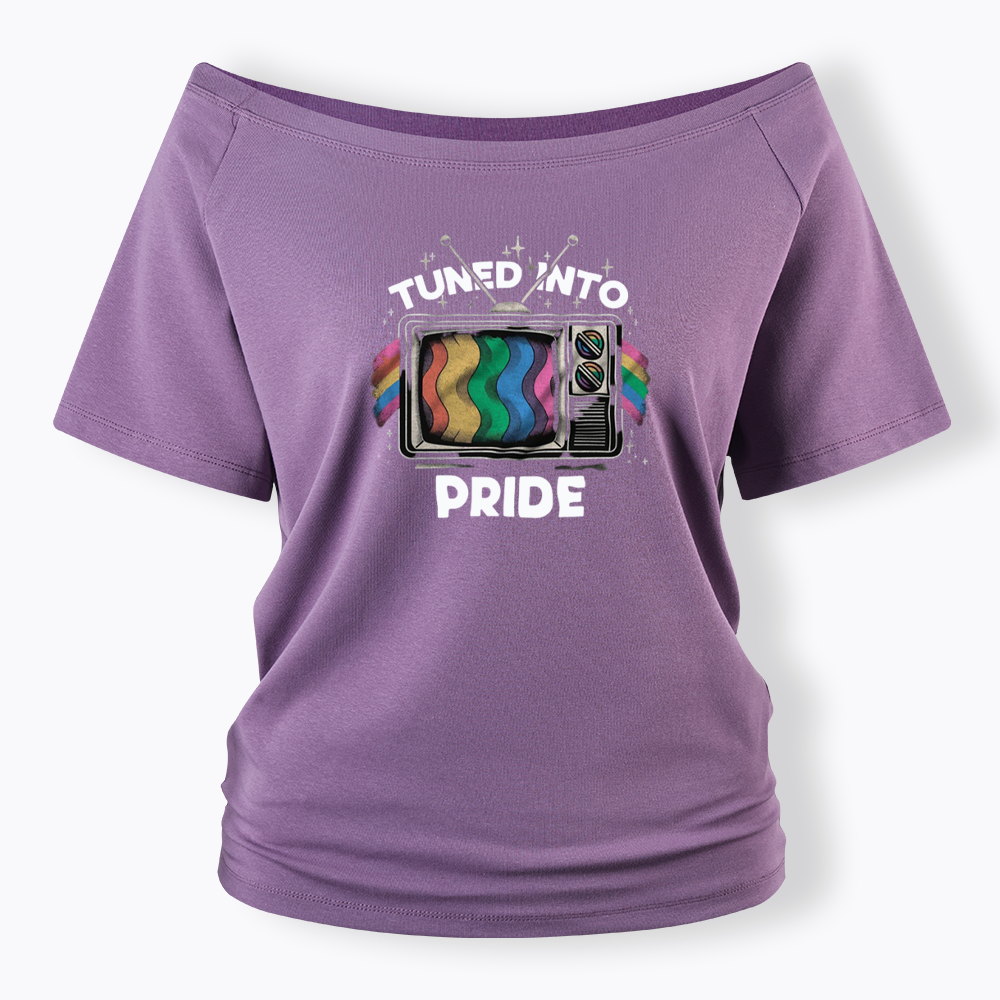 Tuned Into Pride Off Shoulder T-shirts