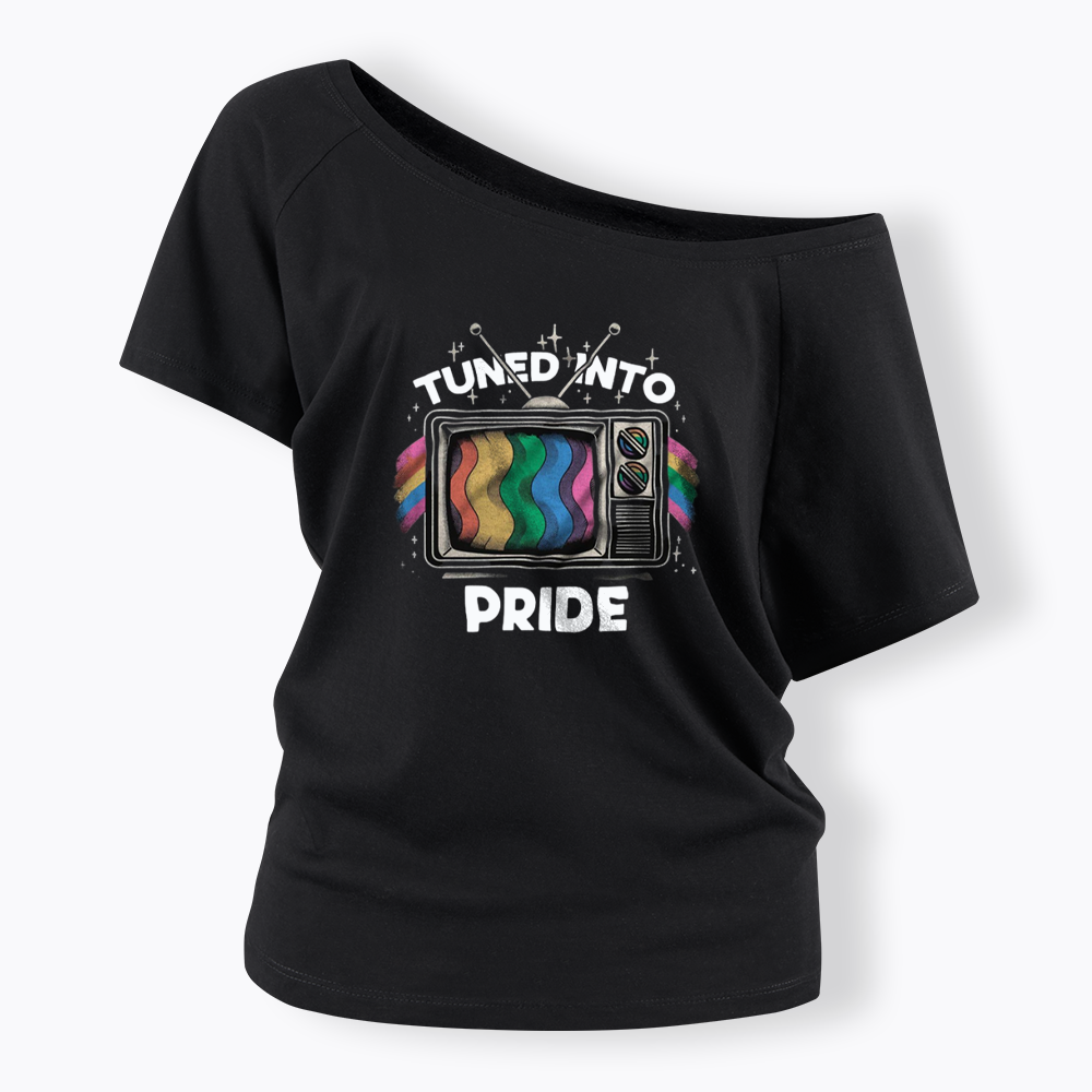 Tuned Into Pride Off Shoulder T-shirts