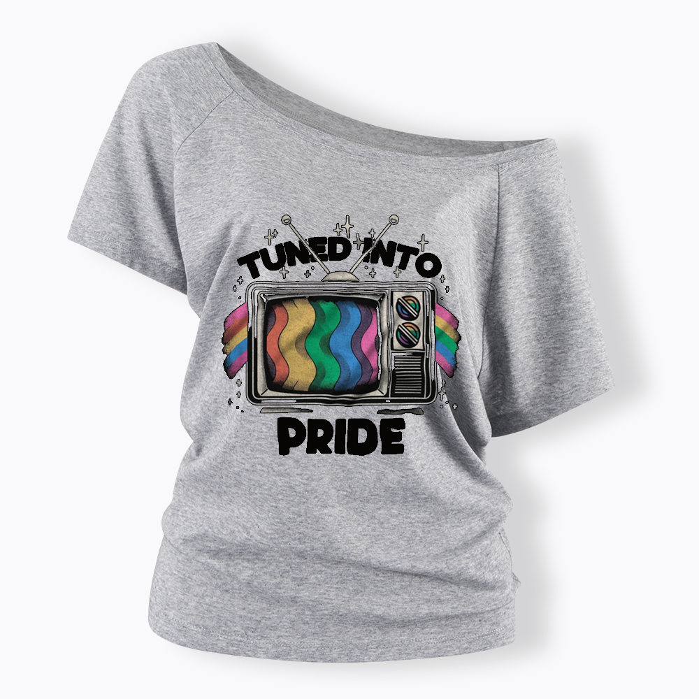 Tuned Into Pride Off Shoulder T-shirts