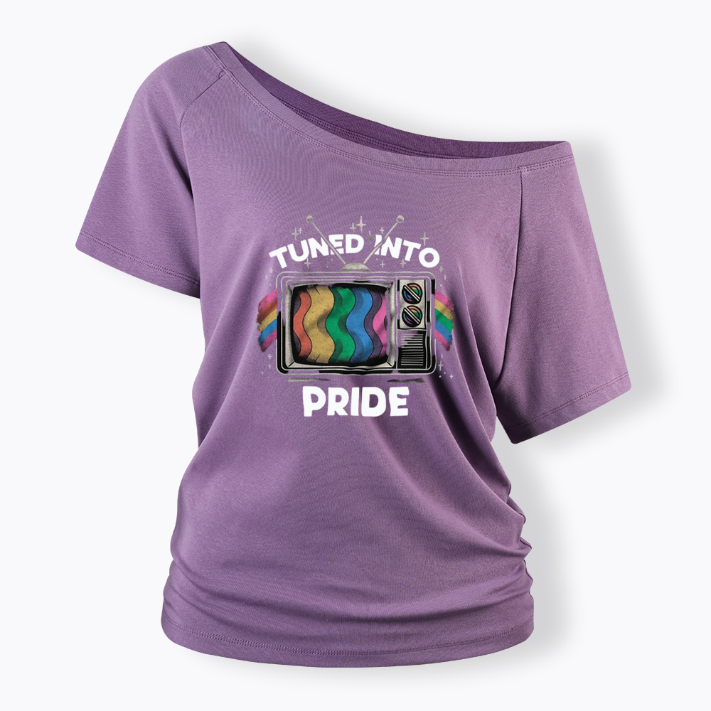 Tuned Into Pride Off Shoulder T-shirts