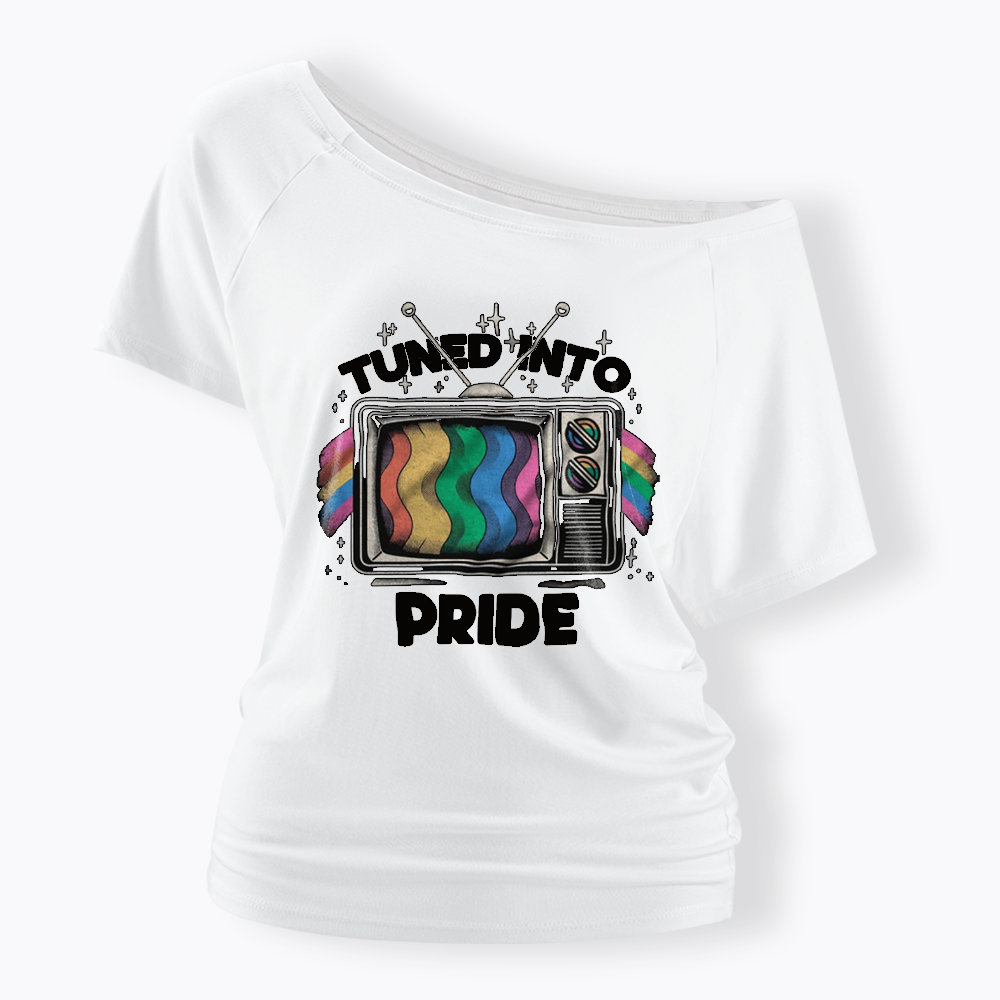 Tuned Into Pride Off Shoulder T-shirts