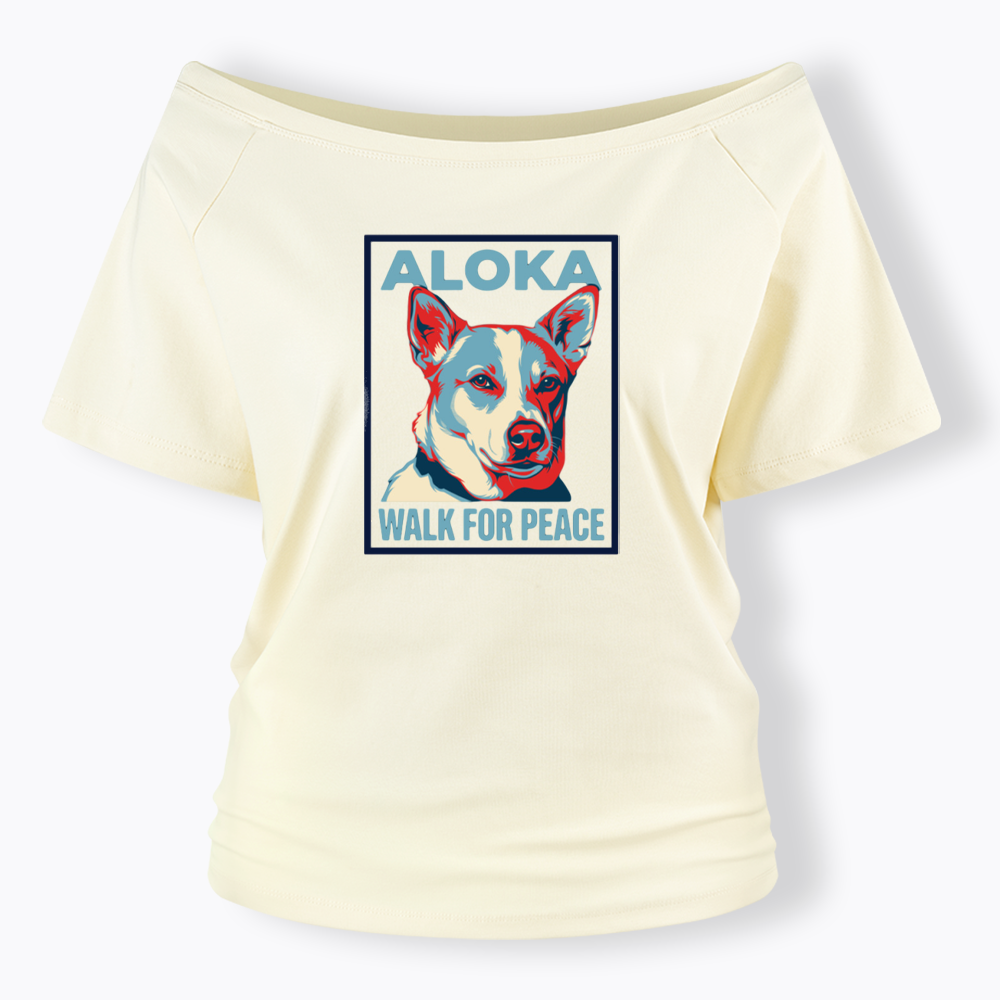 The Peace Dog Poster Off Shoulder T-shirts