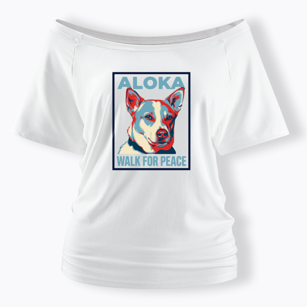 The Peace Dog Poster Off Shoulder T-shirts