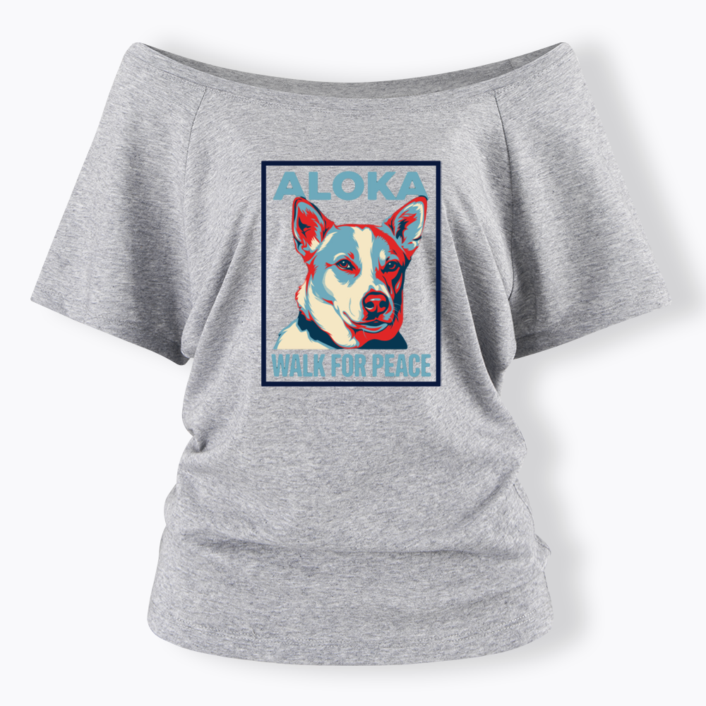 The Peace Dog Poster Off Shoulder T-shirts