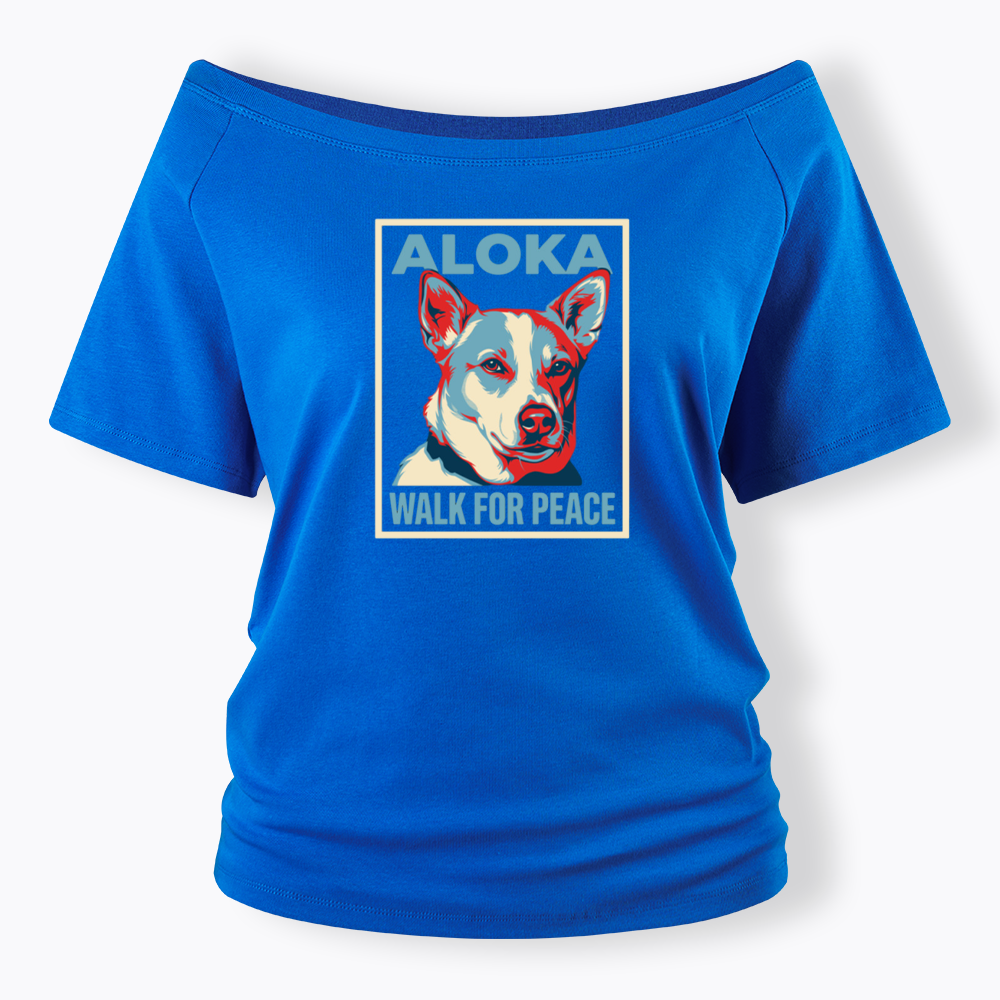 The Peace Dog Poster Off Shoulder T-shirts