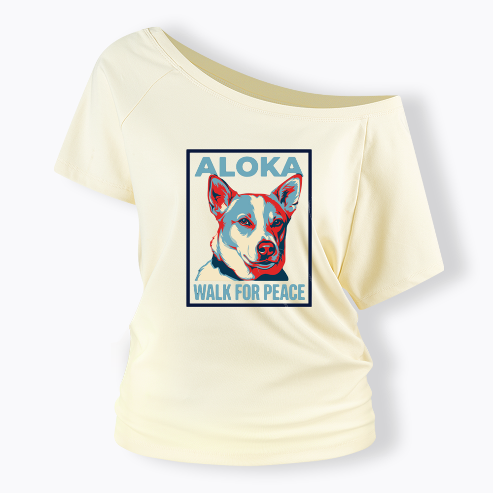 The Peace Dog Poster Off Shoulder T-shirts