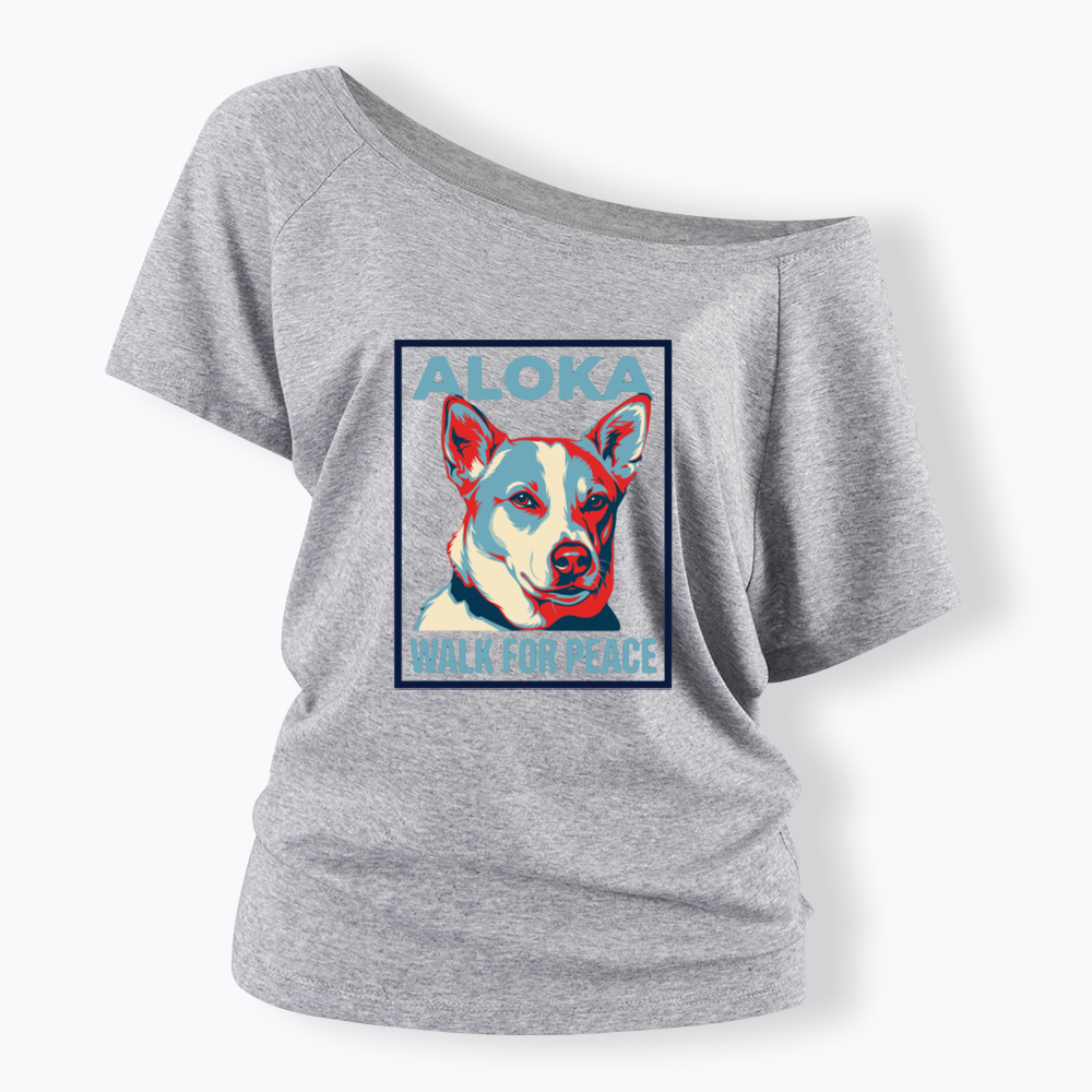 The Peace Dog Poster Off Shoulder T-shirts