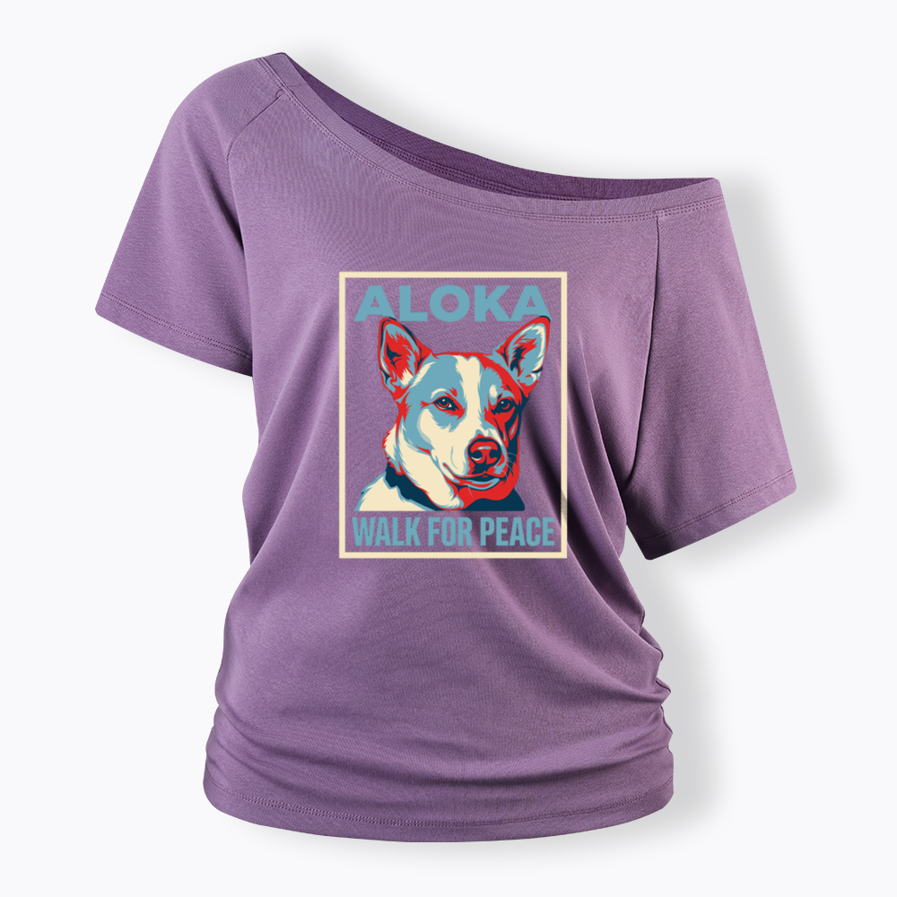 The Peace Dog Poster Off Shoulder T-shirts