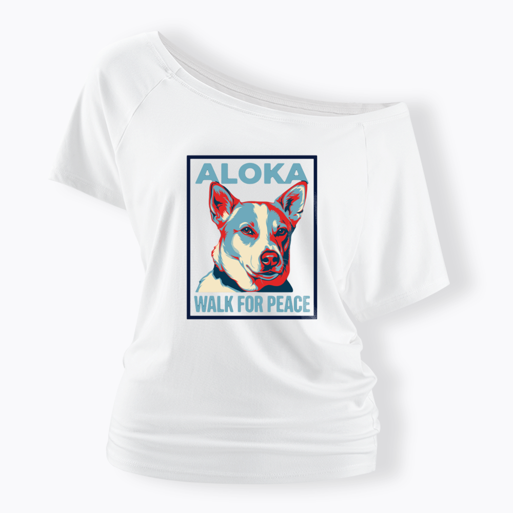 The Peace Dog Poster Off Shoulder T-shirts