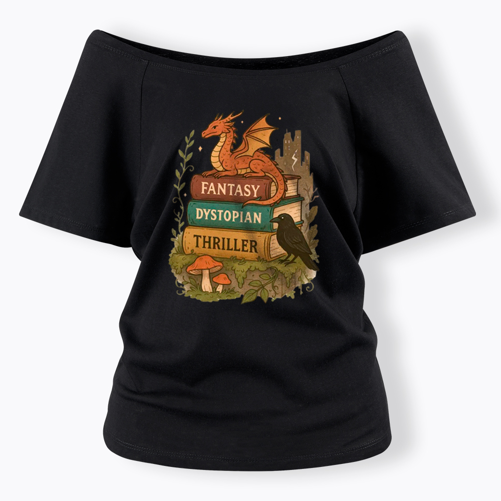 Imagination Survives Dystopia Off Shoulder T-Shirt