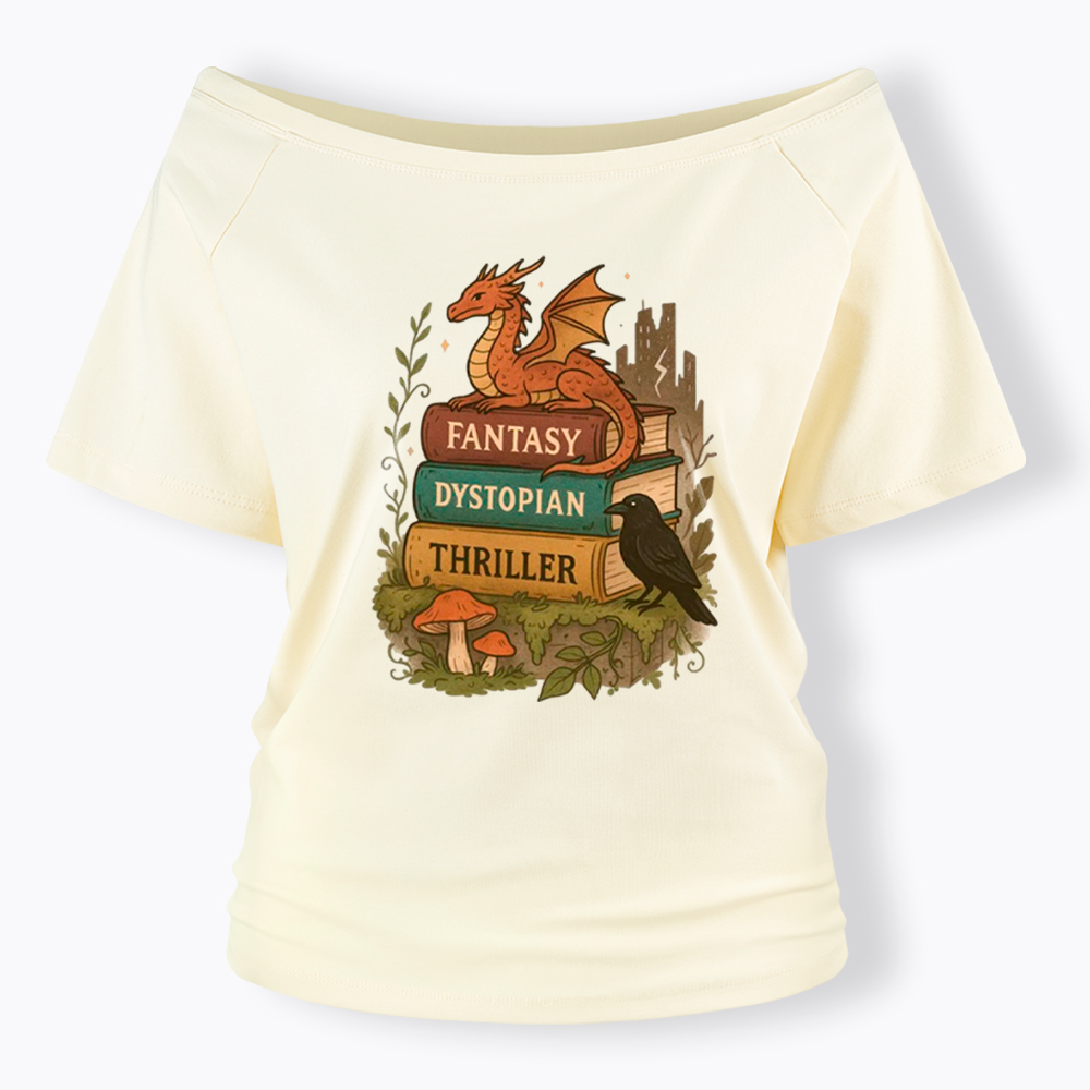 Imagination Survives Dystopia Off Shoulder T-Shirt