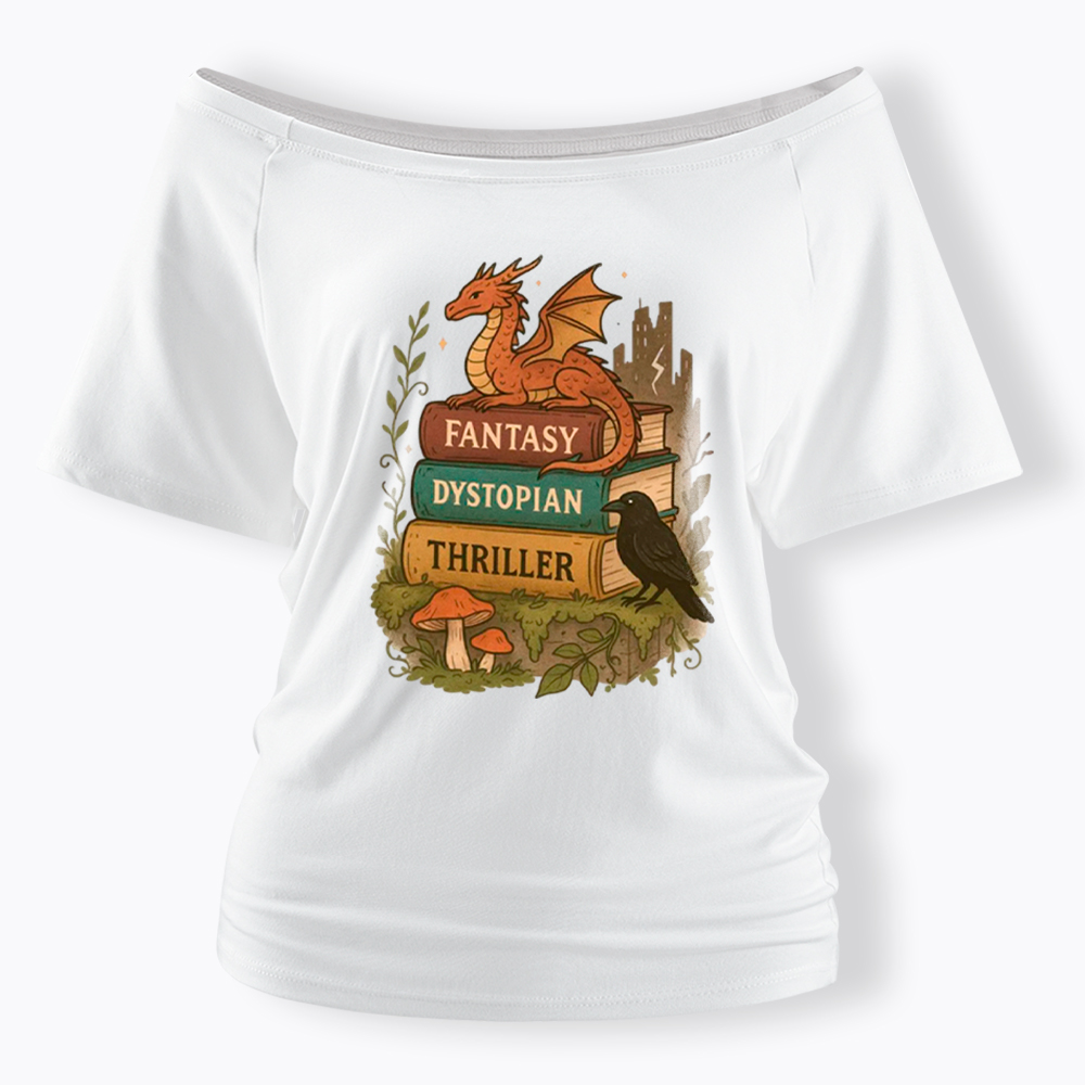 Imagination Survives Dystopia Off Shoulder T-Shirt