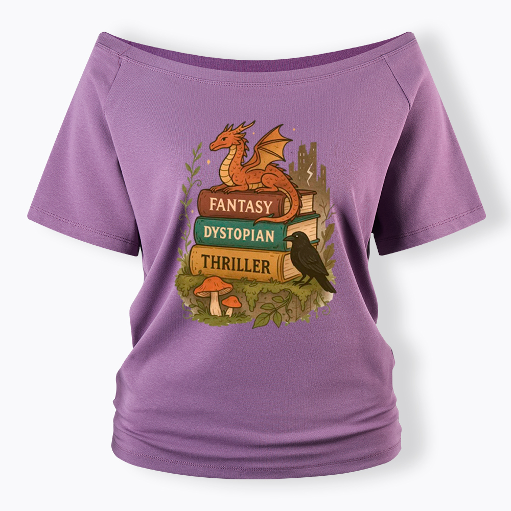 Imagination Survives Dystopia Off Shoulder T-Shirt
