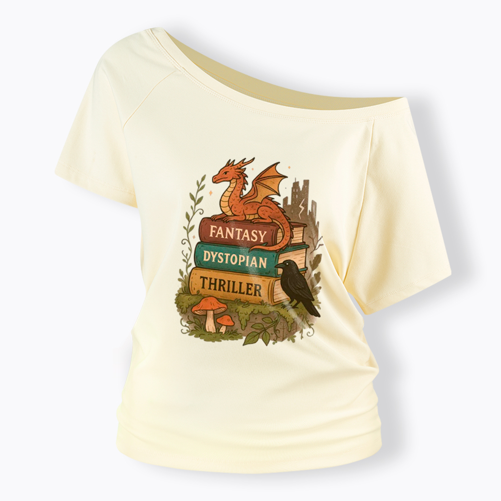 Imagination Survives Dystopia Off Shoulder T-Shirt