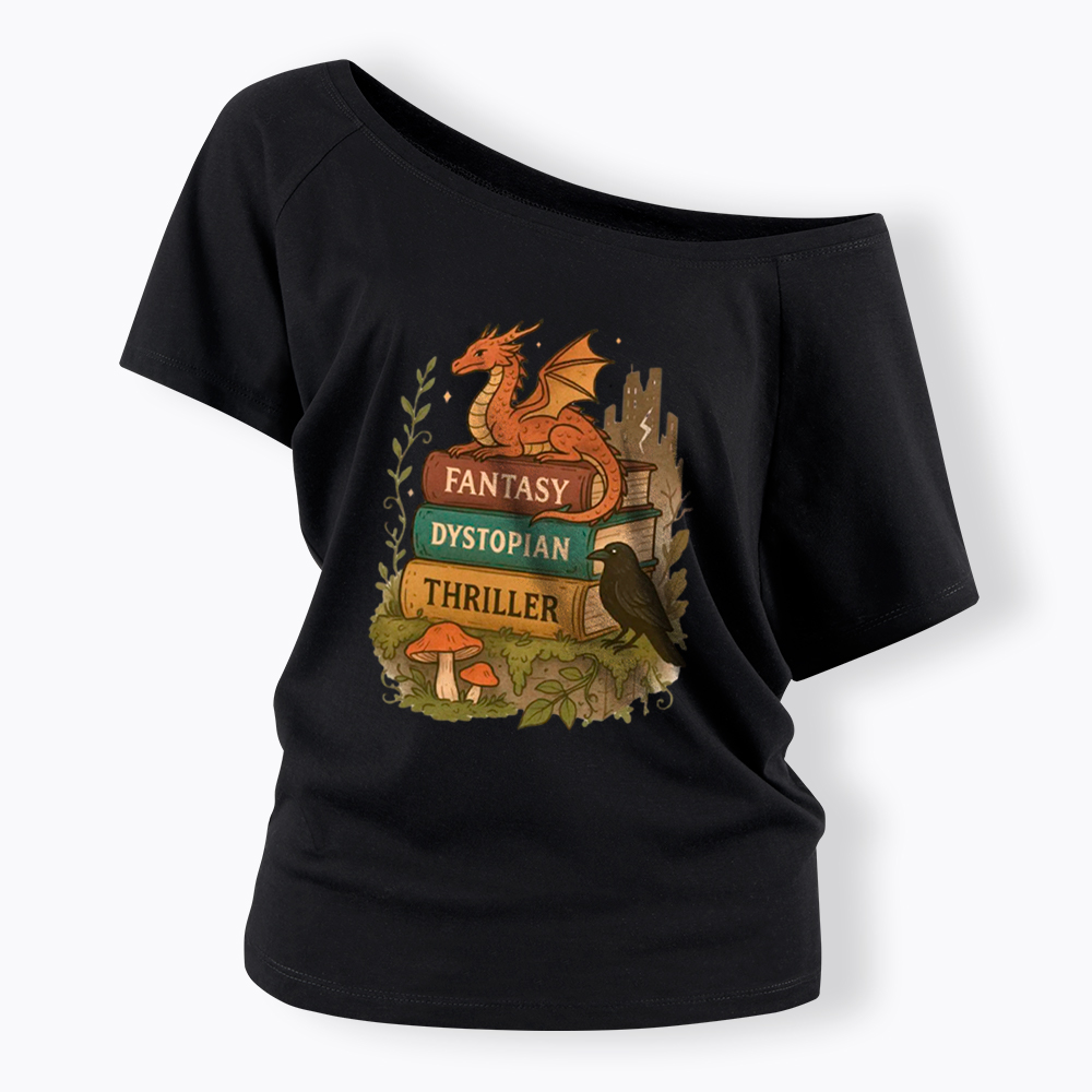 Imagination Survives Dystopia Off Shoulder T-Shirt