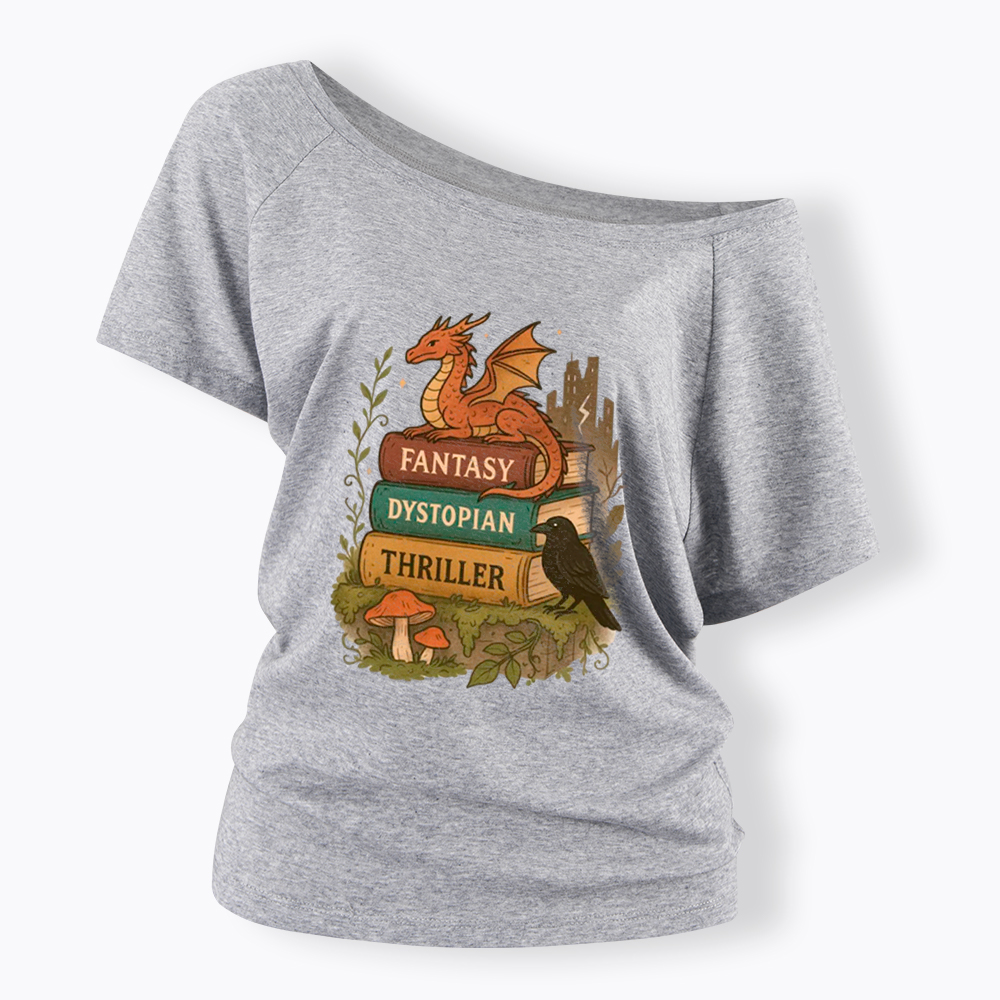 Imagination Survives Dystopia Off Shoulder T-Shirt