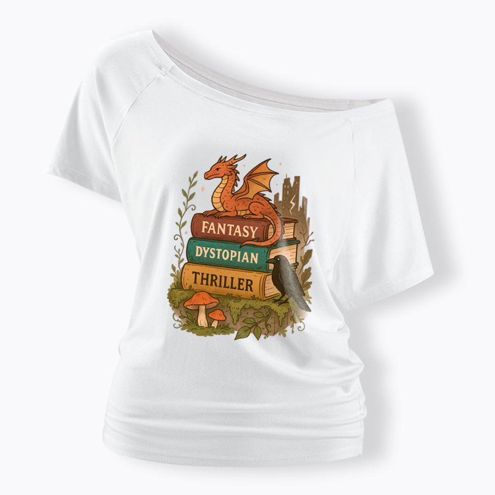 Imagination Survives Dystopia Off Shoulder T-Shirt