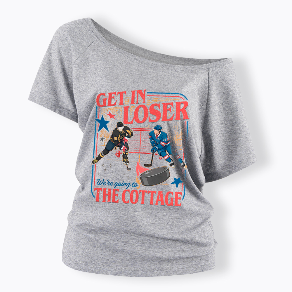 Get In Loser Off Shoulder T-Shirt