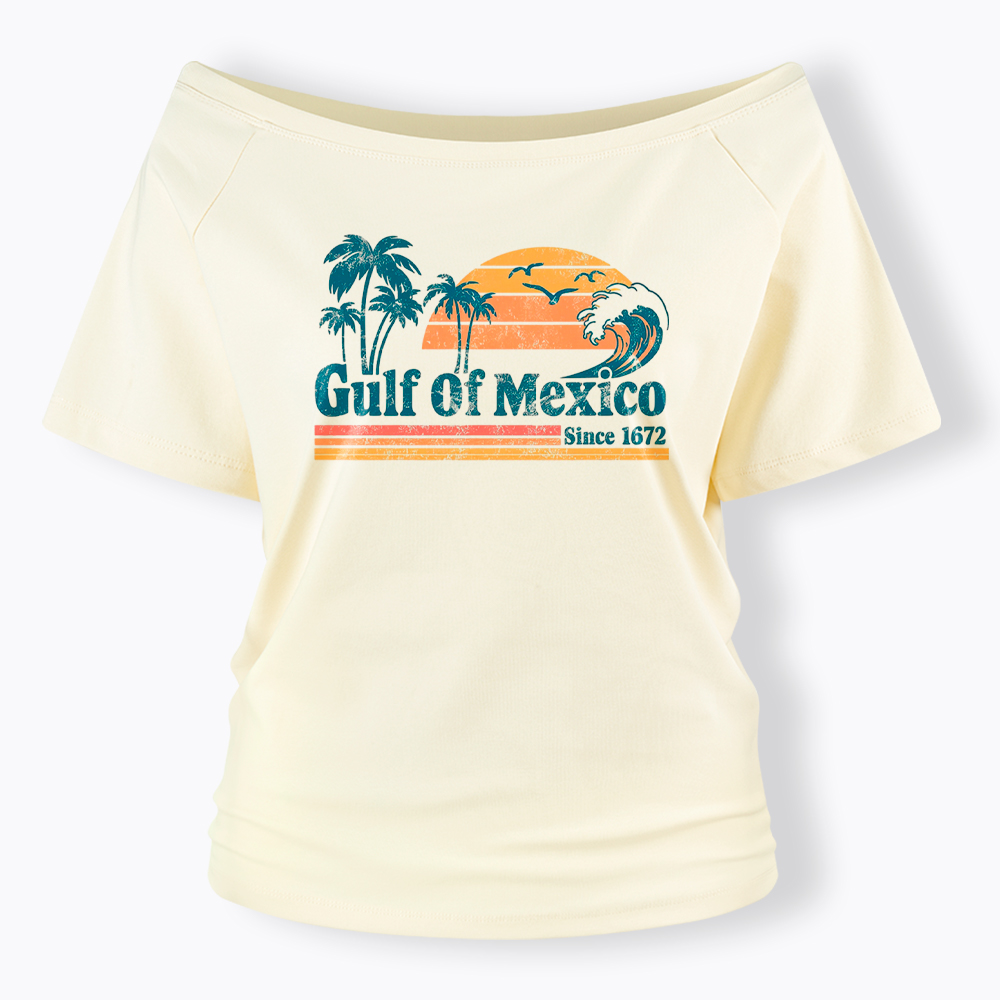 Gulf Of Mexico Off Shoulder T-Shirt