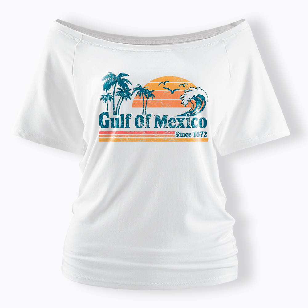 Gulf Of Mexico Off Shoulder T-Shirt