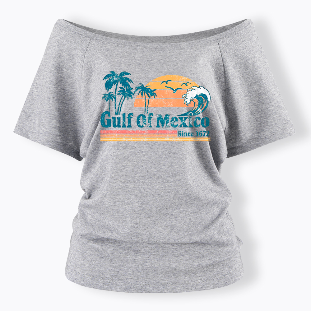 Gulf Of Mexico Off Shoulder T-Shirt