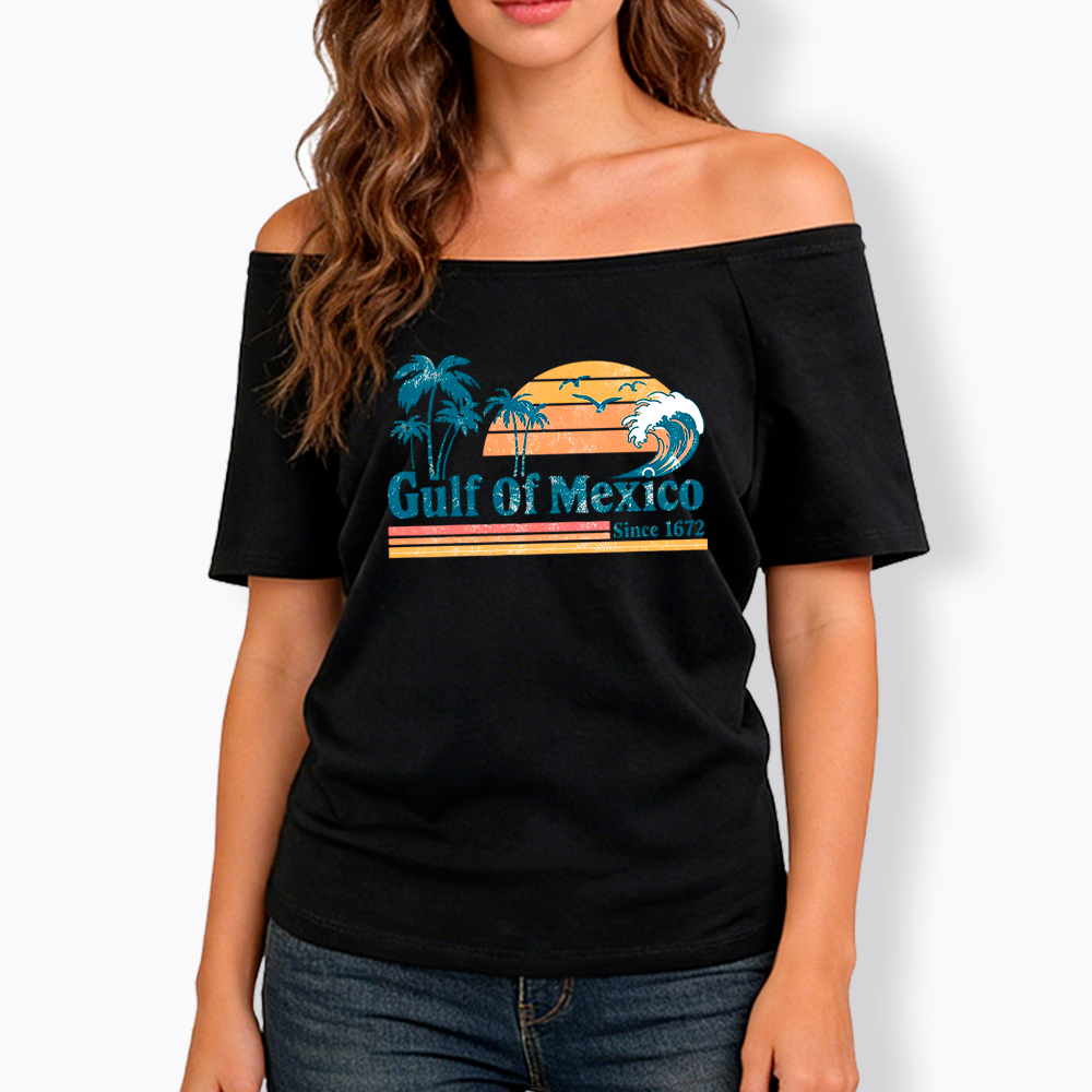Gulf Of Mexico Off Shoulder T-Shirt