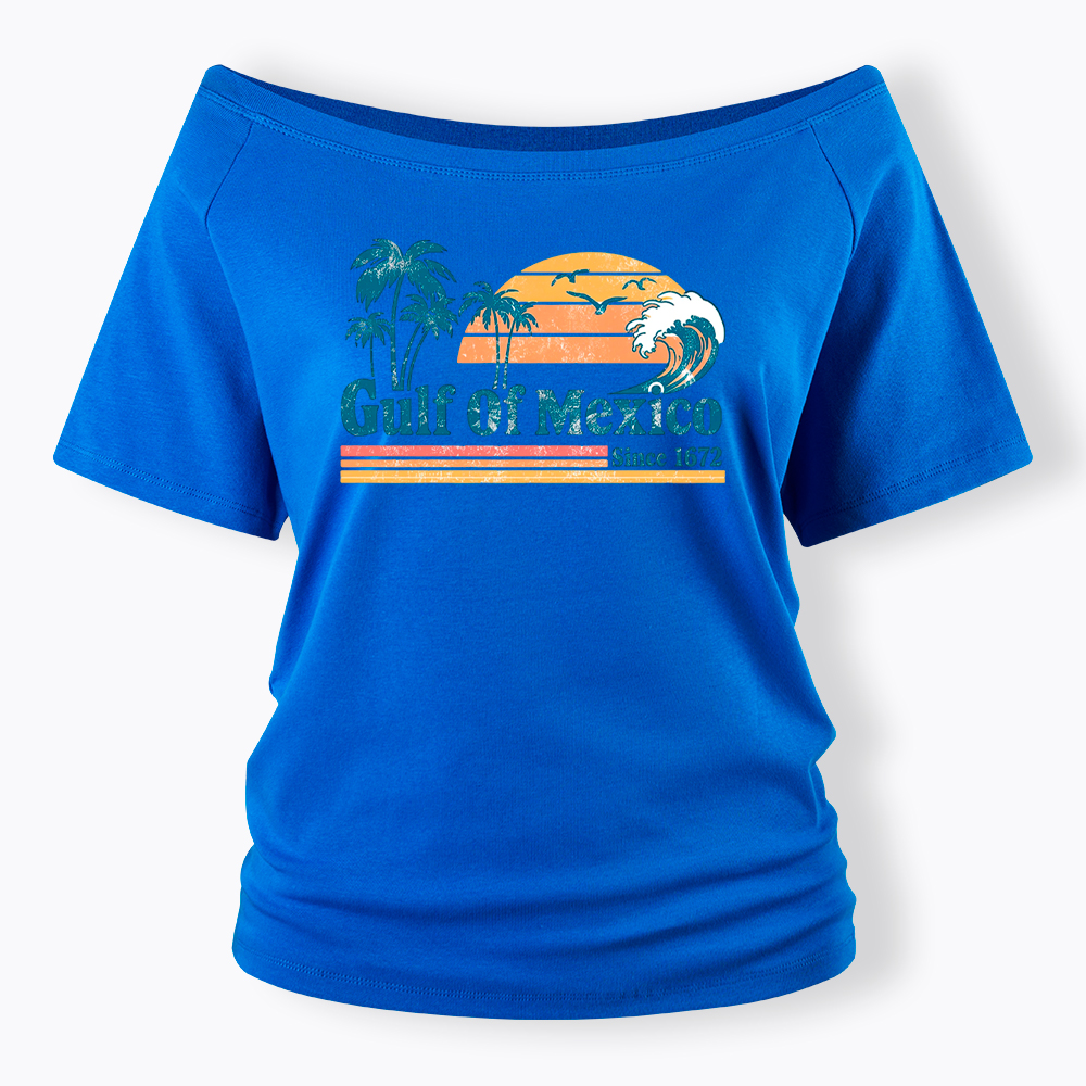 Gulf Of Mexico Off Shoulder T-Shirt