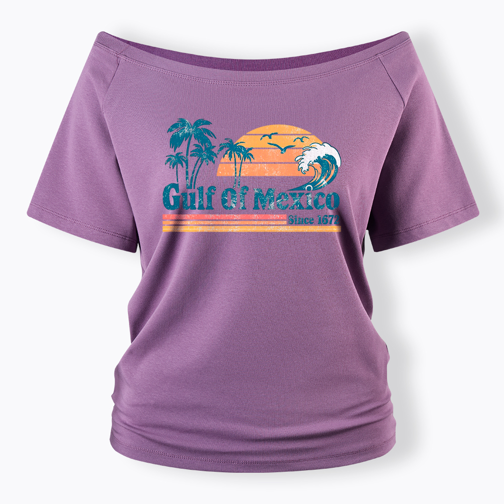 Gulf Of Mexico Off Shoulder T-Shirt
