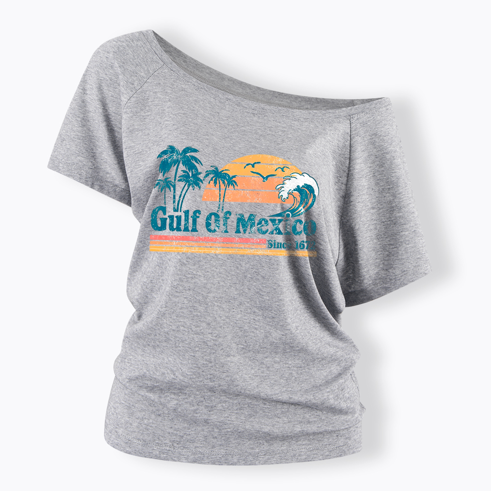 Gulf Of Mexico Off Shoulder T-Shirt