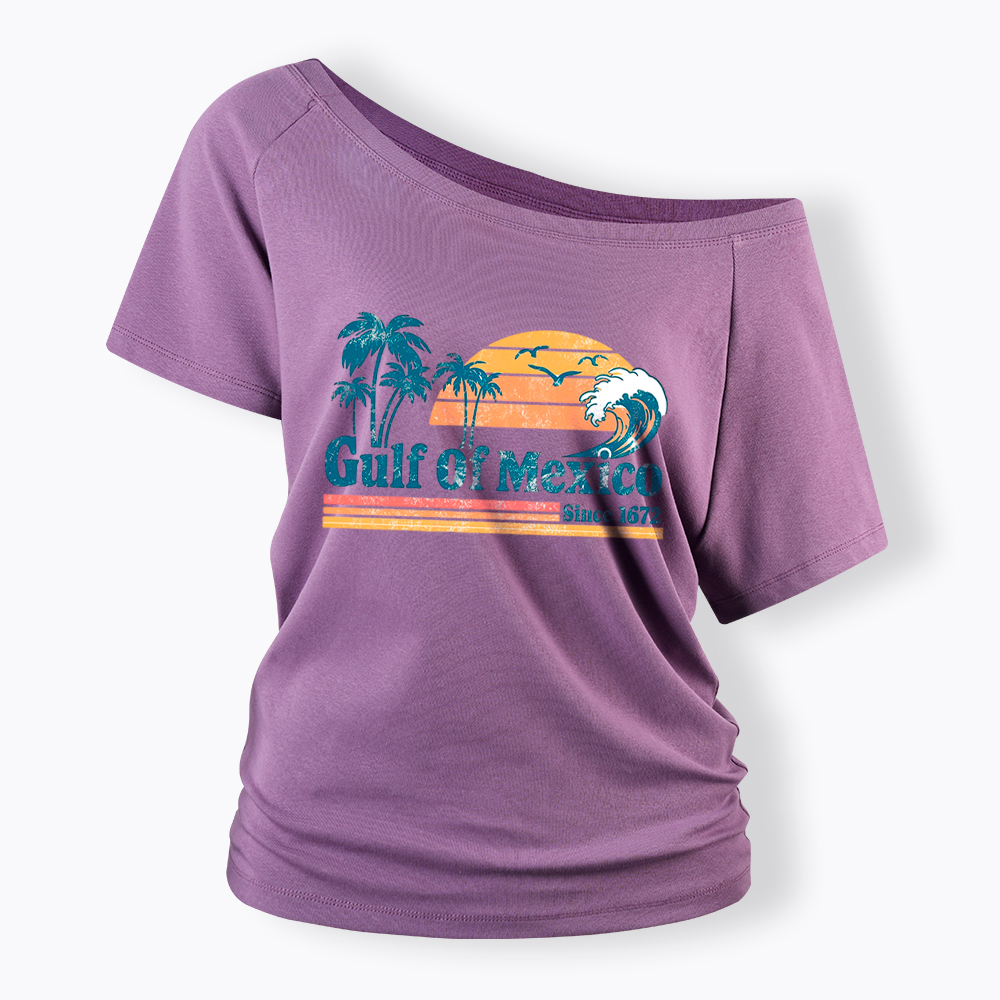 Gulf Of Mexico Off Shoulder T-Shirt