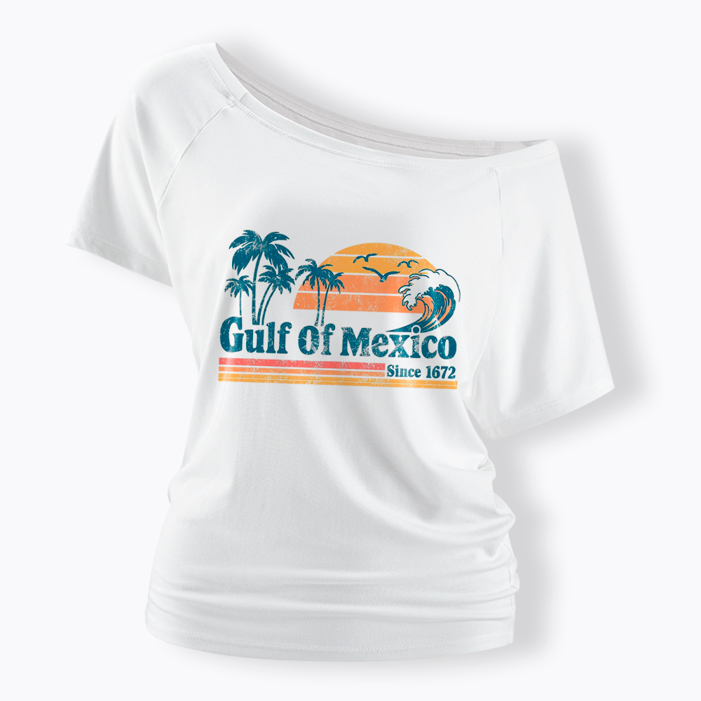 Gulf Of Mexico Off Shoulder T-Shirt