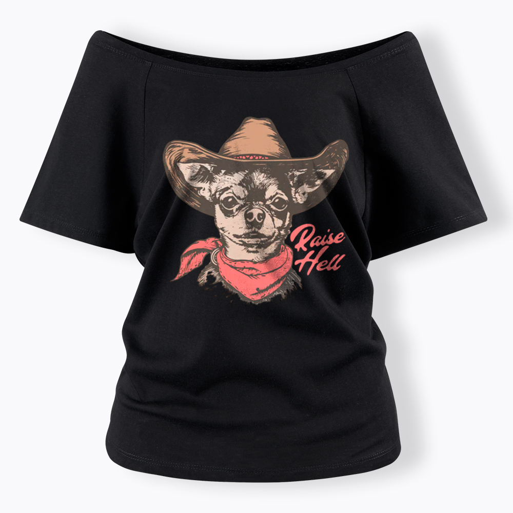 Raise Hell Off Shoulder T-Shirt