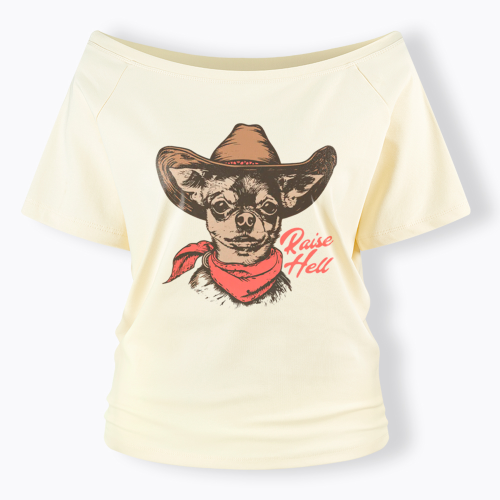 Raise Hell Off Shoulder T-Shirt