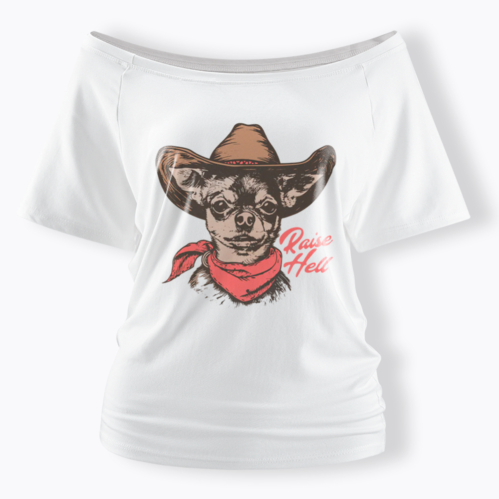 Raise Hell Off Shoulder T-Shirt