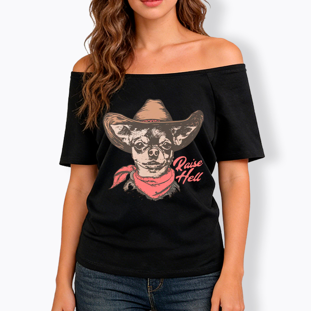 Raise Hell Off Shoulder T-Shirt