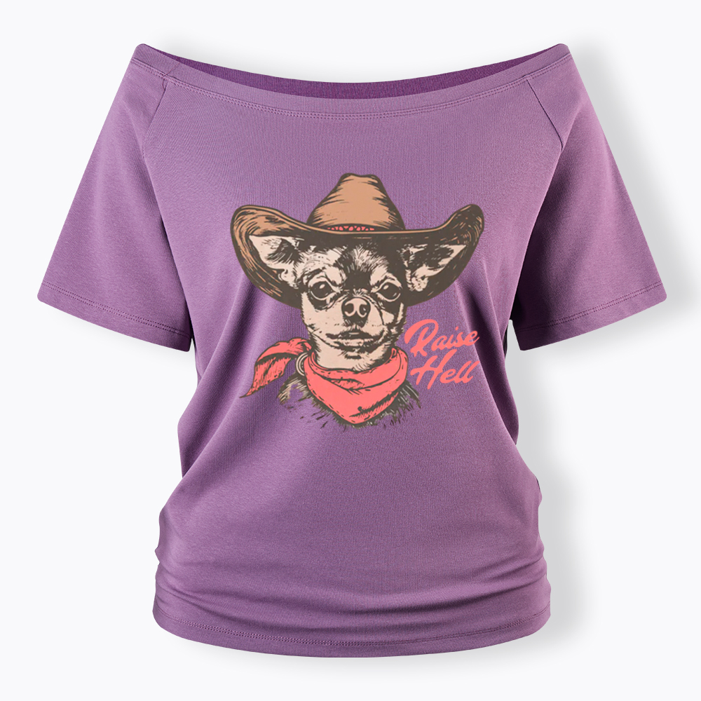 Raise Hell Off Shoulder T-Shirt